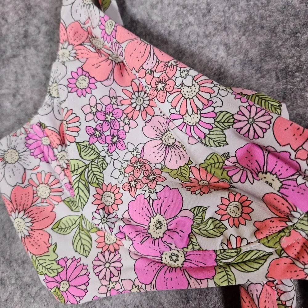 Maaji Womens‎ Flower Power Bailey Reversible Bikini Top Swim Beach Size XS READ